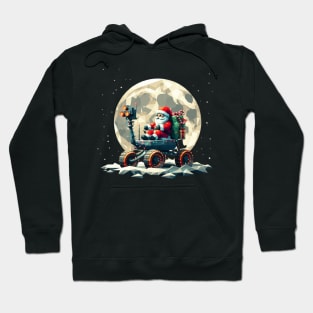 Christmas Santa at Moon Hoodie